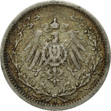 #542873 M&uuml;nze, GERMANY - EMPIRE, 1/2 Mark, 1907, Berlin, SS, Silber, KM:17