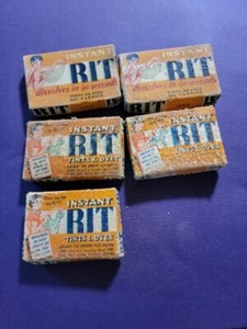 Vintage Rit Dye Lot of 5 Boxes 1930s Fabric Dye📦
