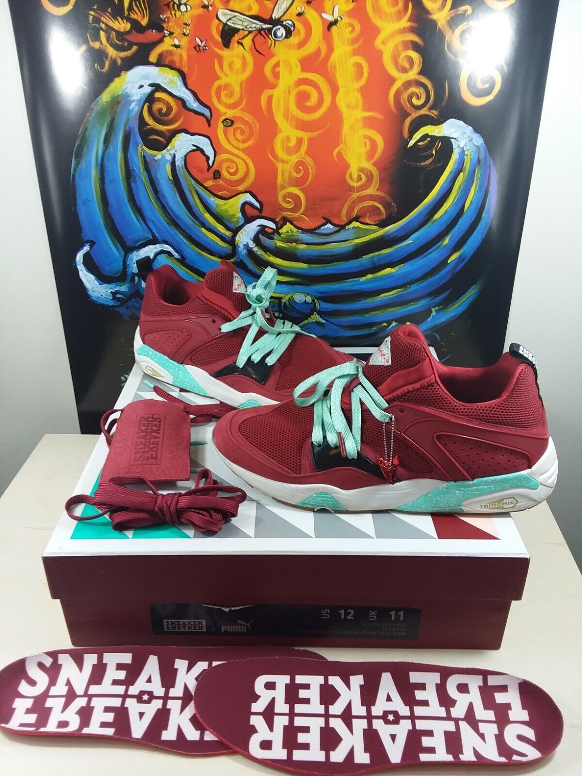 Puma Blaze Of Glory X Sneaker Freaker X Packer &#034;Blood In Water&#034; special box | eBay