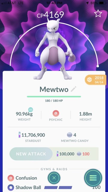 Buy Pokemon Go Account Mewtwo