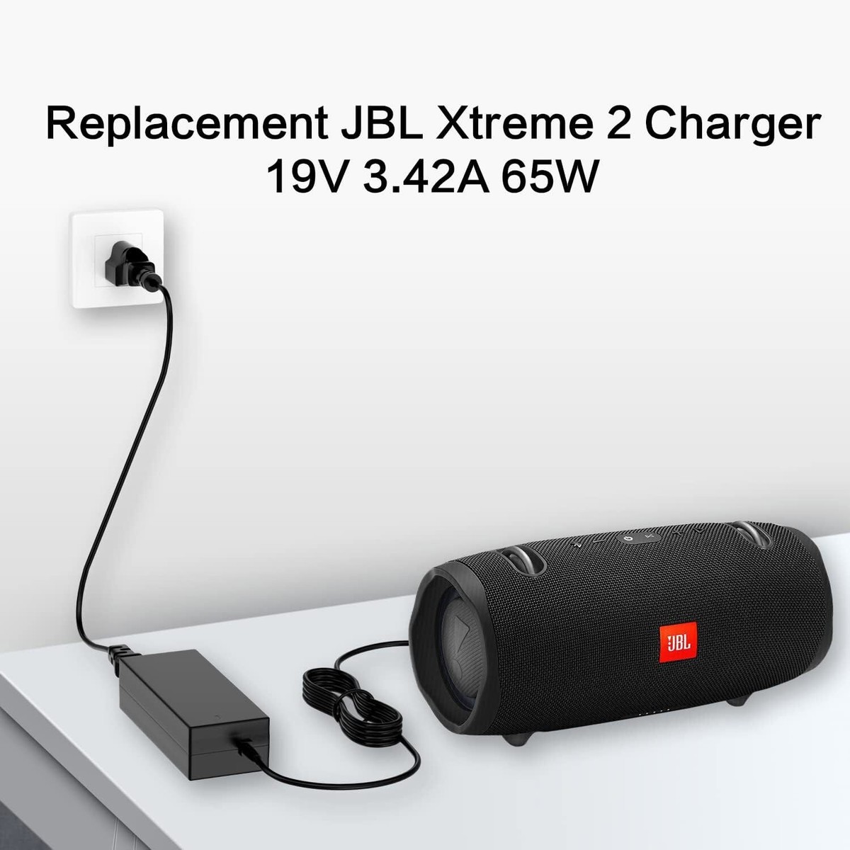 JBL XTREME 2 ワイヤレススピーカー ブラック 充電アダプタ付 JBL Xtreme 2 Charger | 19V 65W | Wireless Bluetooth Speaker
