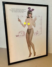 Playboy pinup art - A good pair can improve looks - 1968 - FREE SHIP.