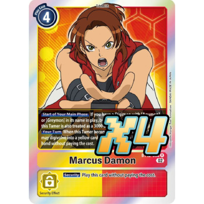 4x Marcus Damon BT12-092 Rare Across Time NM Digimon CCG