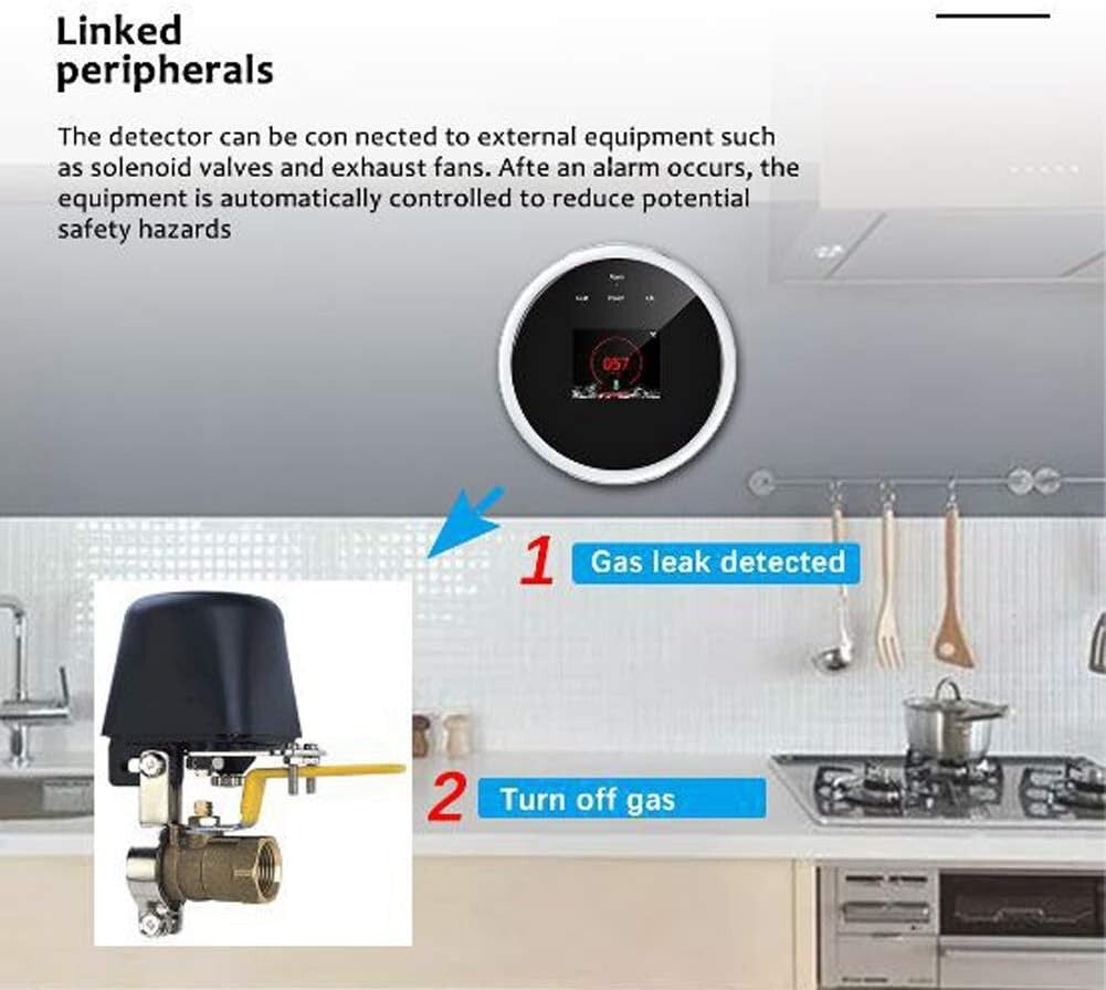 WIFI Smart Natural Gas Alarm Sensor Gas Leak Detector - Tuya APP Control