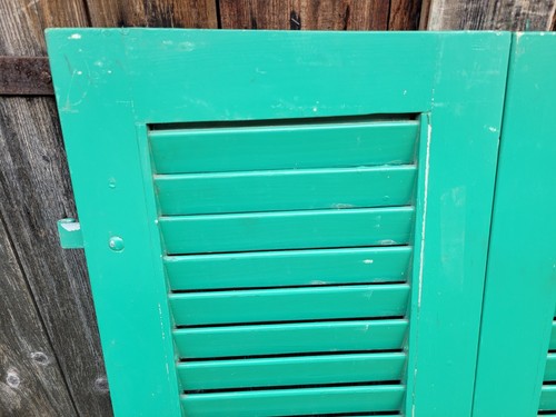 1 Paar Fensterladen - Holz - gebraucht - Höhe 124 cm, Breite 42 cm - Bild 14 von 15