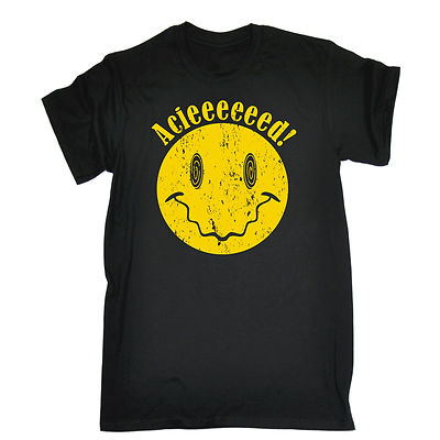 Acieeeed T-SHIRT DJ Party Acid Old Skool Club Rave Hardcore House Geburtstag
