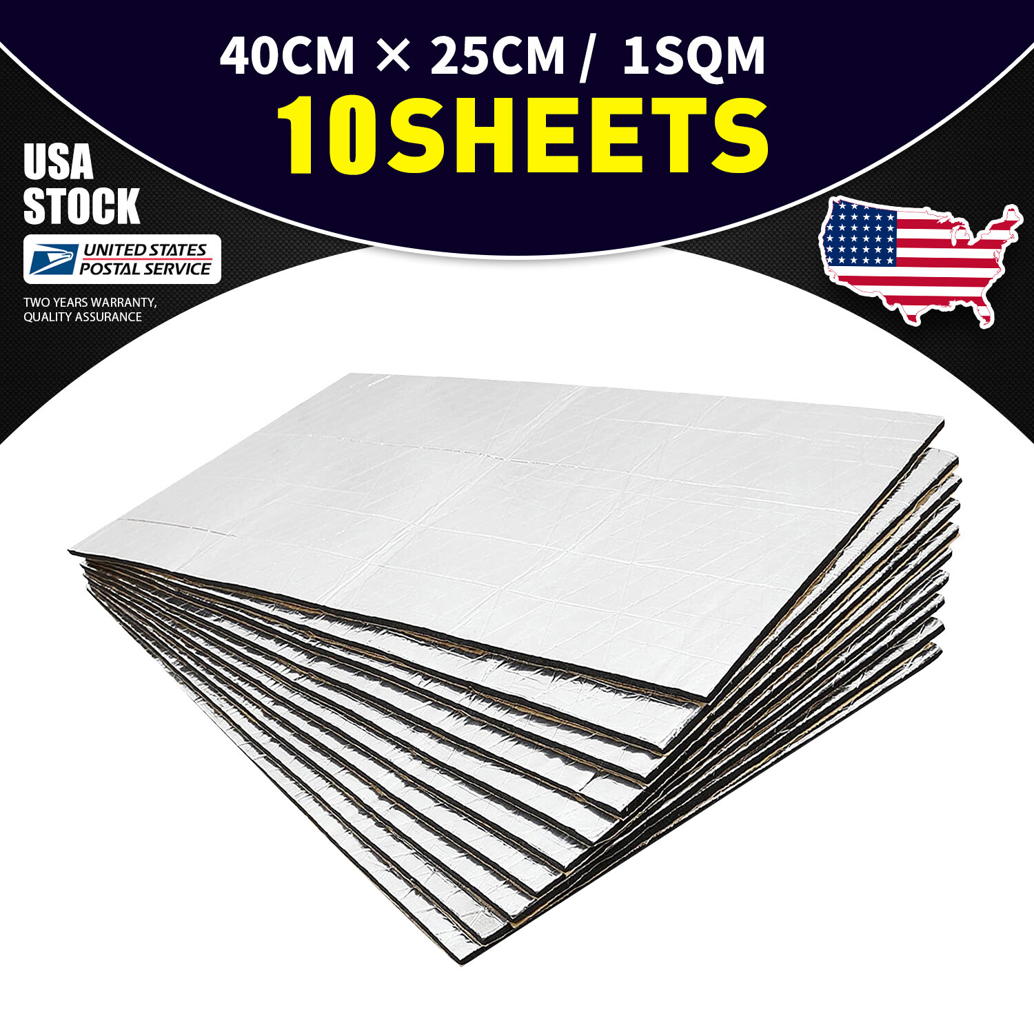 40cm x 25cm Car Truck Sound Deadener Heat Insulation Shield Mat