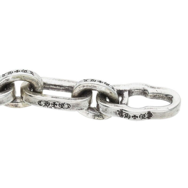 Authentic CHROME HEARTS PAPER E CHAIN Silver Bracelet 7inch Authentic CHROME HEARTS PAPER E CHAIN Silver Bracelet 7inch