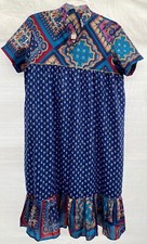 VTG..HIPPIE / MOD..BRIGHT COLORS..MUUMUU..LONG MAXI..DRESS..sz XL..NWOT