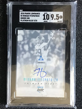 2018 Luminance Rookie Ink Platinum Blue/25 MINKAH FITZPATRICK SGC MT+9.5 AUTO 10
