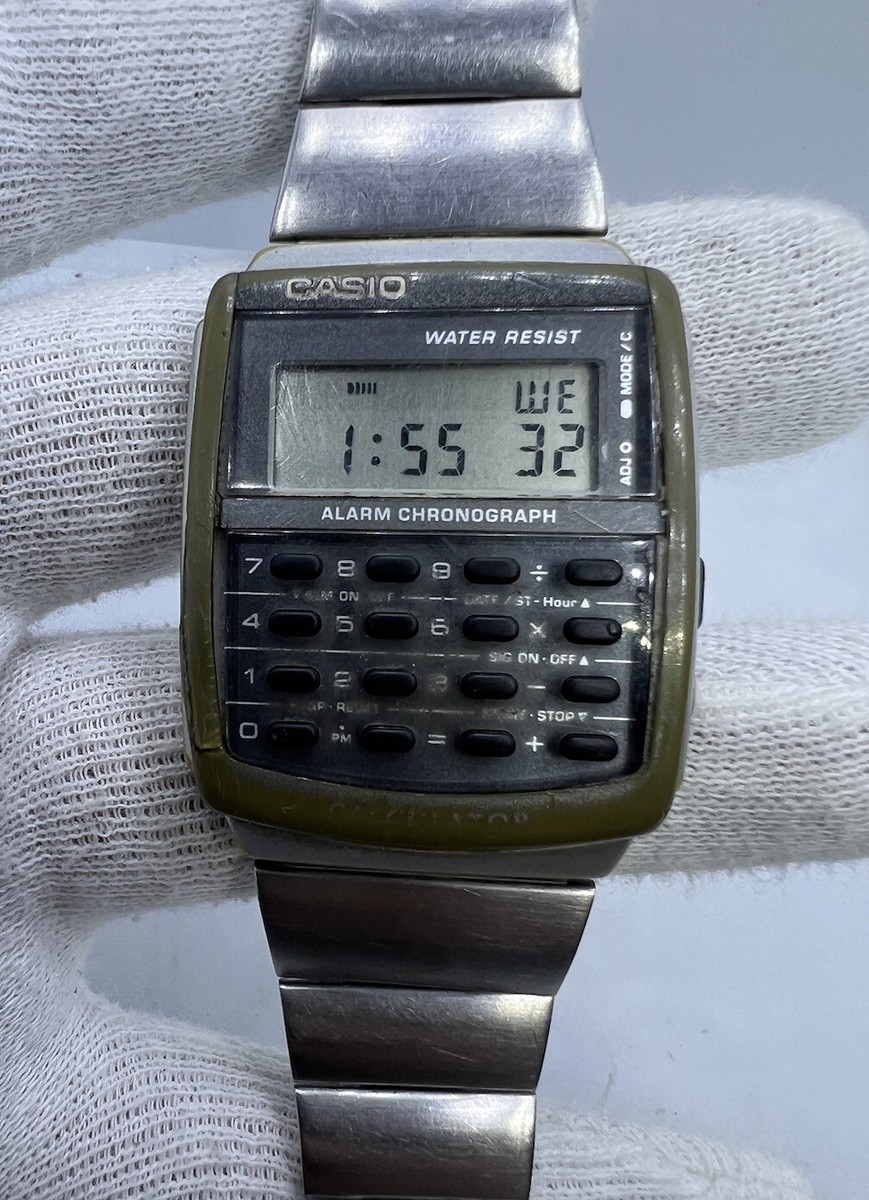 Vintage Casio Calculator CA-506 Alarm Chronograph Quartz Wrist 