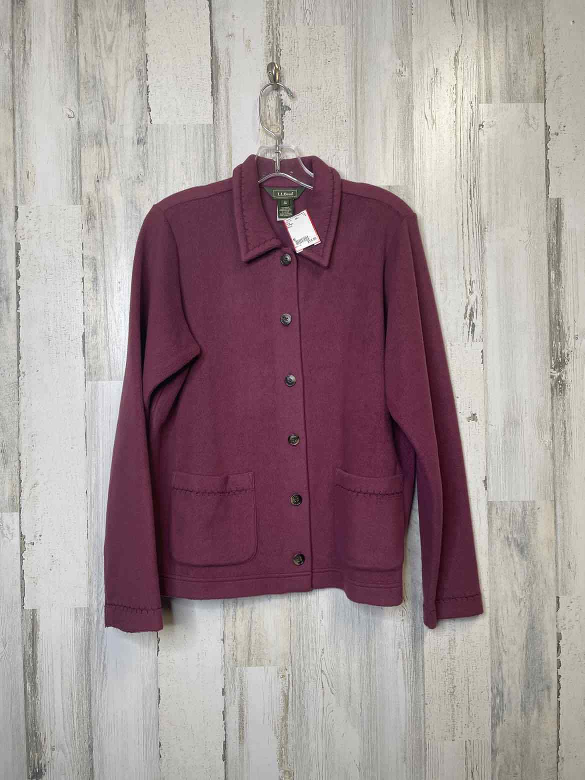 Womens L.L.Bean Size M Fleece Button Front Jacket