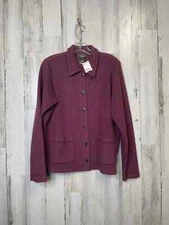 Womens L.L.Bean Size M Fleece Button Front Jacket