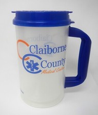 Plastic Insulated Claiborne County Clear Thermo 32oz Mug & SNAP Lid with Straw