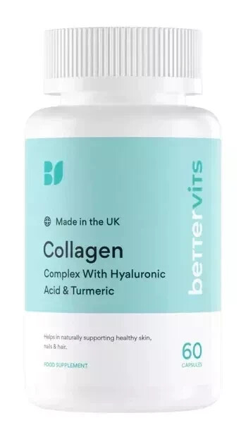 BetterVits Collagen Complex  Hyaluronic Acid Turmeric 60 capsules