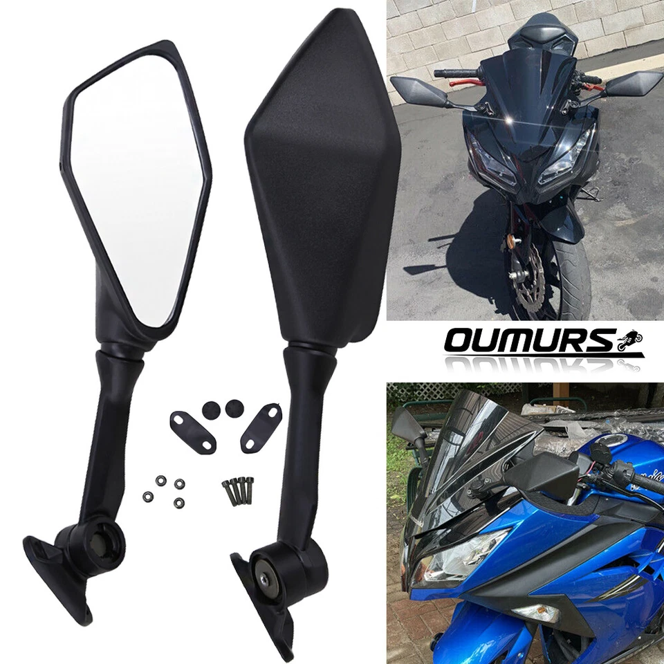 Espejos retrovisores para moto Kawasaki Ninja 300 EX300 2013-2017/EX400 18-21 Foto 4 de 4