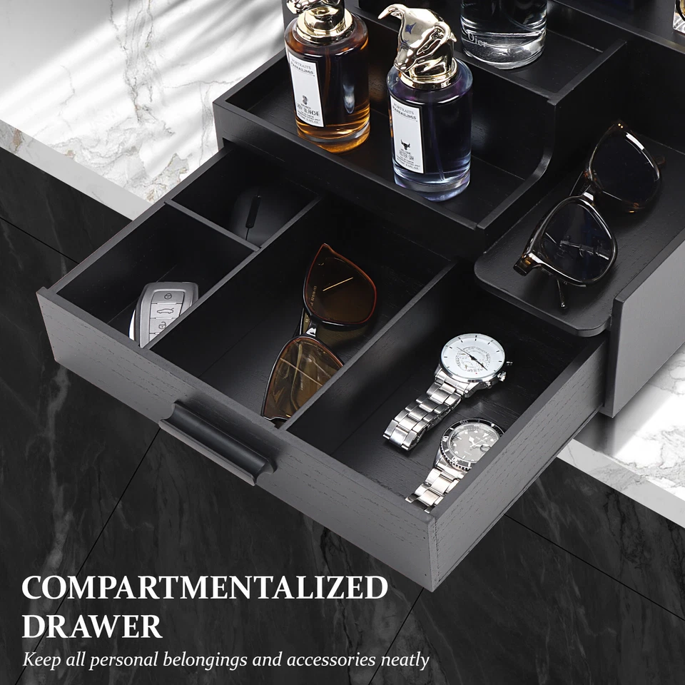 Cologne Organizer for Men 3 Tier Perfume Display Stand Cologne Shelf w/ Drawer - Image 2 of 4