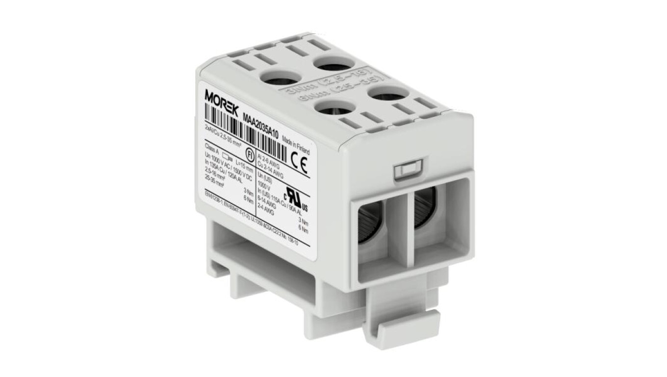 OTL35-2 connector, gray 2xAl / Cu 2,5-35mm2 1000V Universal clamp MAA2035 /T2UK