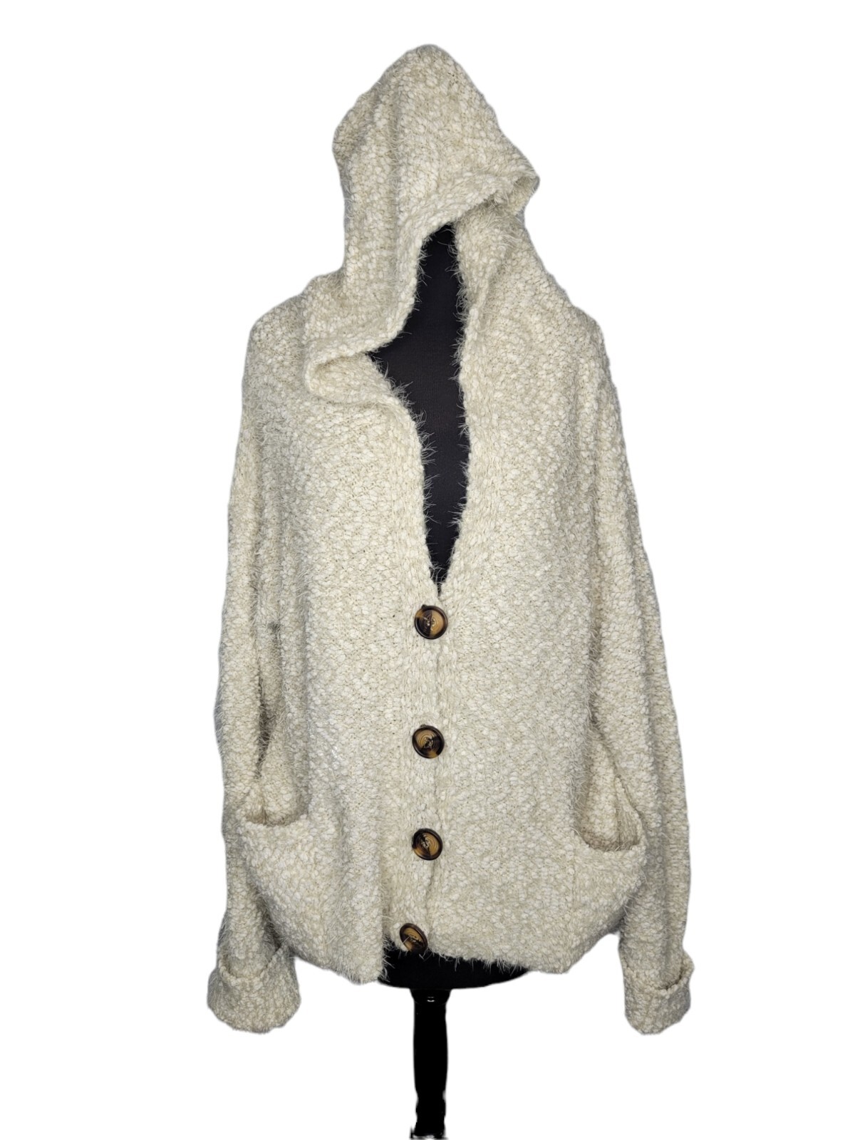 POL Women's Small Hooded Fuzzy Hooded 