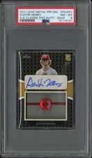 2021 Leaf Perfect Game AUTO Jersey Button 3/5 AUSTIN HENRY Missouri Tigers PSA 8