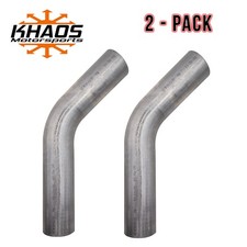 2.5 45 Degree Exhaust Elbow Mandrel Bend Aluminized Steel 2 Pack Made In Usa