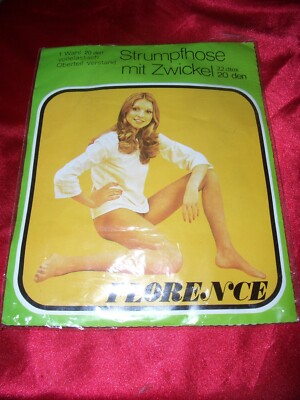 RAR VINTAGE Florence Feinstrumpfhose Gr. 38-40 INKA 20 den RETRO Tights OVP