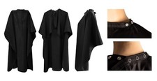 Black Hairdressing Salon Cape &ndash; Premium, Waterproof, Full-Length Barber Gown