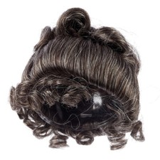 Set of 3 Antina's Grey Curls On Top 9" Doll Wigs