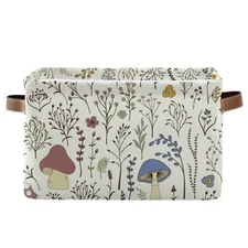 Mushroom Storage Basket Collapsible Rectangle Storage Bin Shelves Basket Organiz