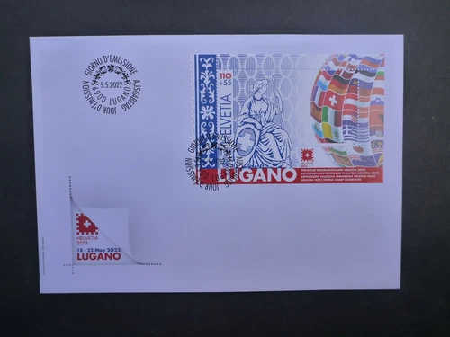 SWITZERLAND 2022 World Stamp Exhibition LUGANO First Day Cover
