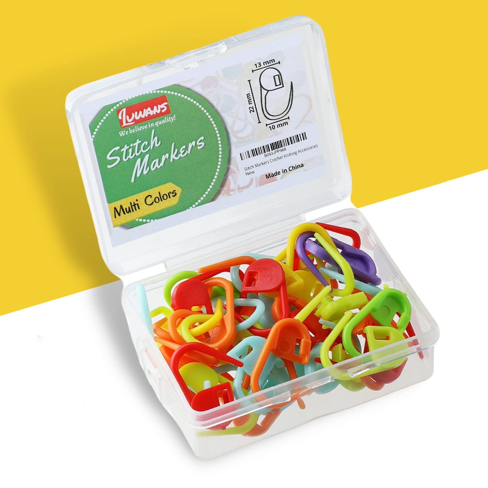 50Pcs Colorful Crochet Stitch Markers for Knitting Yarn & Craft Projects-image