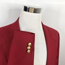 Stafford 42L Blazer Worsted Wool Blend Red Gold Two Button Lined Vented USA Made