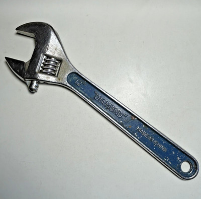 Vintage 12'' Diamant verstellbarer Schraubenschlüssel/Schraubenschlüssel geschmiedeter legierter Stahl