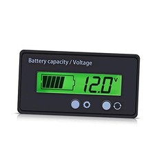 Battery Capacity Voltage Indicator, 12V 24V 36V 48V, LCD Display with Green