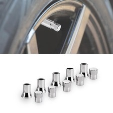 Tr413 - Universal Tpms Chrome Valve Stem Sleeve Covers And Cap Dress Up Kit- ...