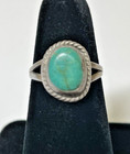 Sterling 925 Silver Native American Design Turquoise Size 5.5 Ring 2.7 Grams — photo 1