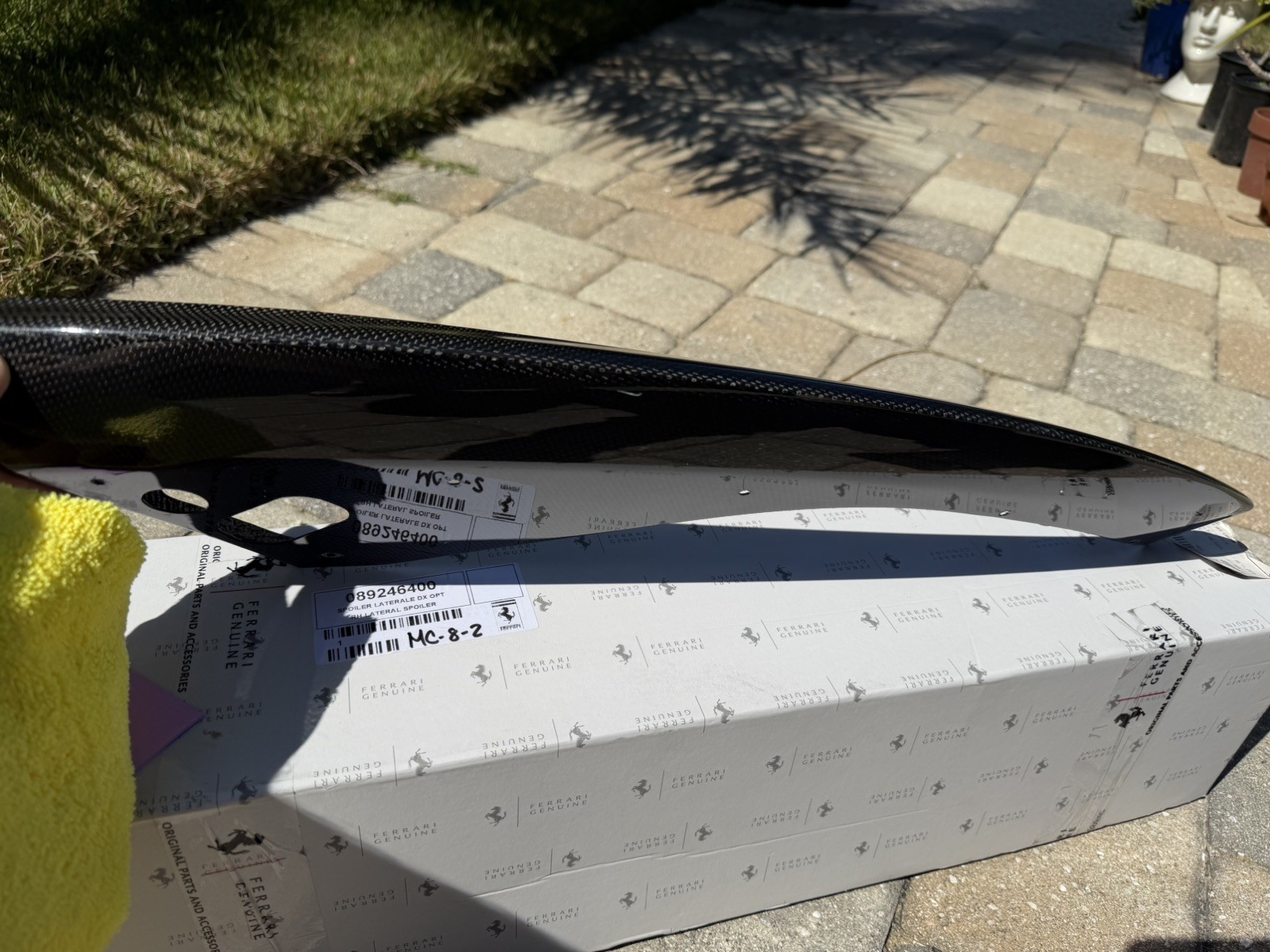 FERRARI 812 FRONT CARBON LATERAL SPOILER RIGHT RH OEM 089246400