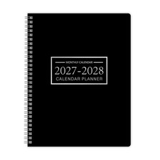 2027-2028 Monthly Planner, Jan 2027-Dec 2028, A4 2027 - Dec Black