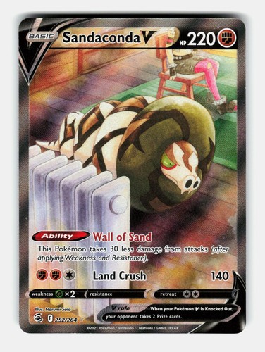 Sandaconda V 252/264 Ultra Rare Fusion Strike Pokemon Holo Near Mint