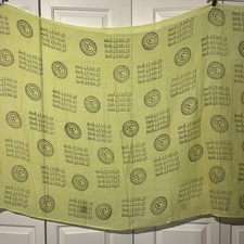 NEW Meditation Yoga Prayer Shawl - Mantra Om - Green/yellow 100 Cotton 75  x 44  