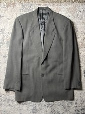 Vintage 80s Giorgio Armani Gray Two-Button Notch Blazer Suit Jacket 41 Drop 7
