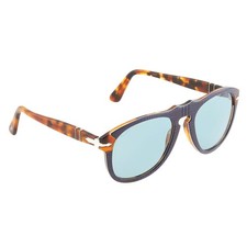 Persol PO0649 10903R Blue Prince Wales Havana Polarized Blue 54mm Sunglasses