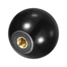 M10 Copper Thread 40mm Dia Threaded Ball Knobs for Machine Handle Black,1pcs