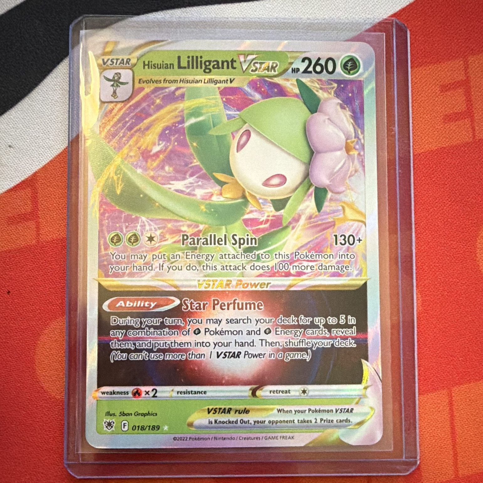 Hisuian Lilligant VSTAR 018/189 Astral Radiance Ultra Rare - NM & SHIPS FAST!