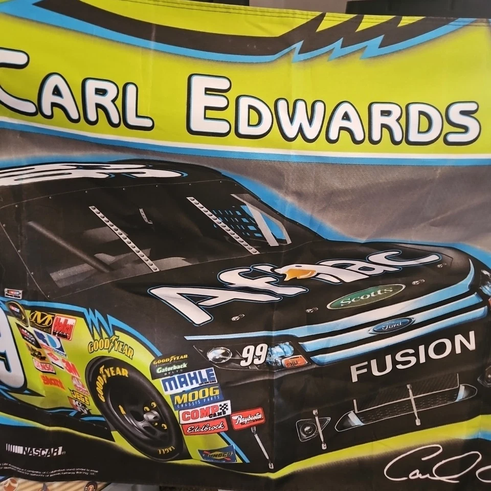 Nascar Carl Edwards Roush Fenway Racing Banner 3’x5’ Double Sided #99 - Image 3 of 4