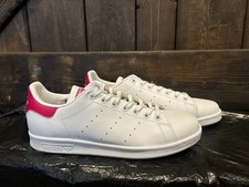 Adidas Stan Smith J Big Kid's Shoes White-bold Pink B32703 - Size 7