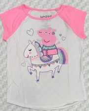 Jumping Beans Toddler Girls Pink Sparkle Peppa Pig Love Tee Shirt T-Shirt