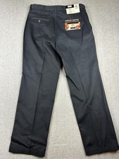 Haggar Pants Mens 34x30 Navy Comfort Equipped Flat Front Wrinkle Free Chino New