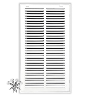 HVAC Premium 12 x 24 Duct opening Steel Return Air Filter Grille, for 1-inch