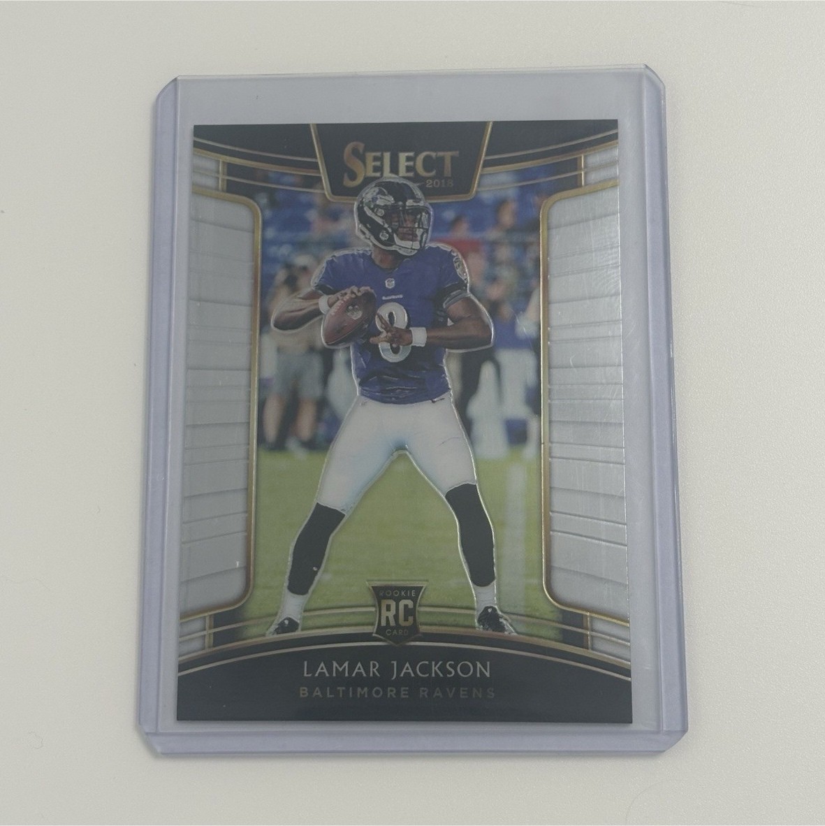 Lamar Jackson RC 2018 Panini Select Base Parallel Baltimore Ravens #70